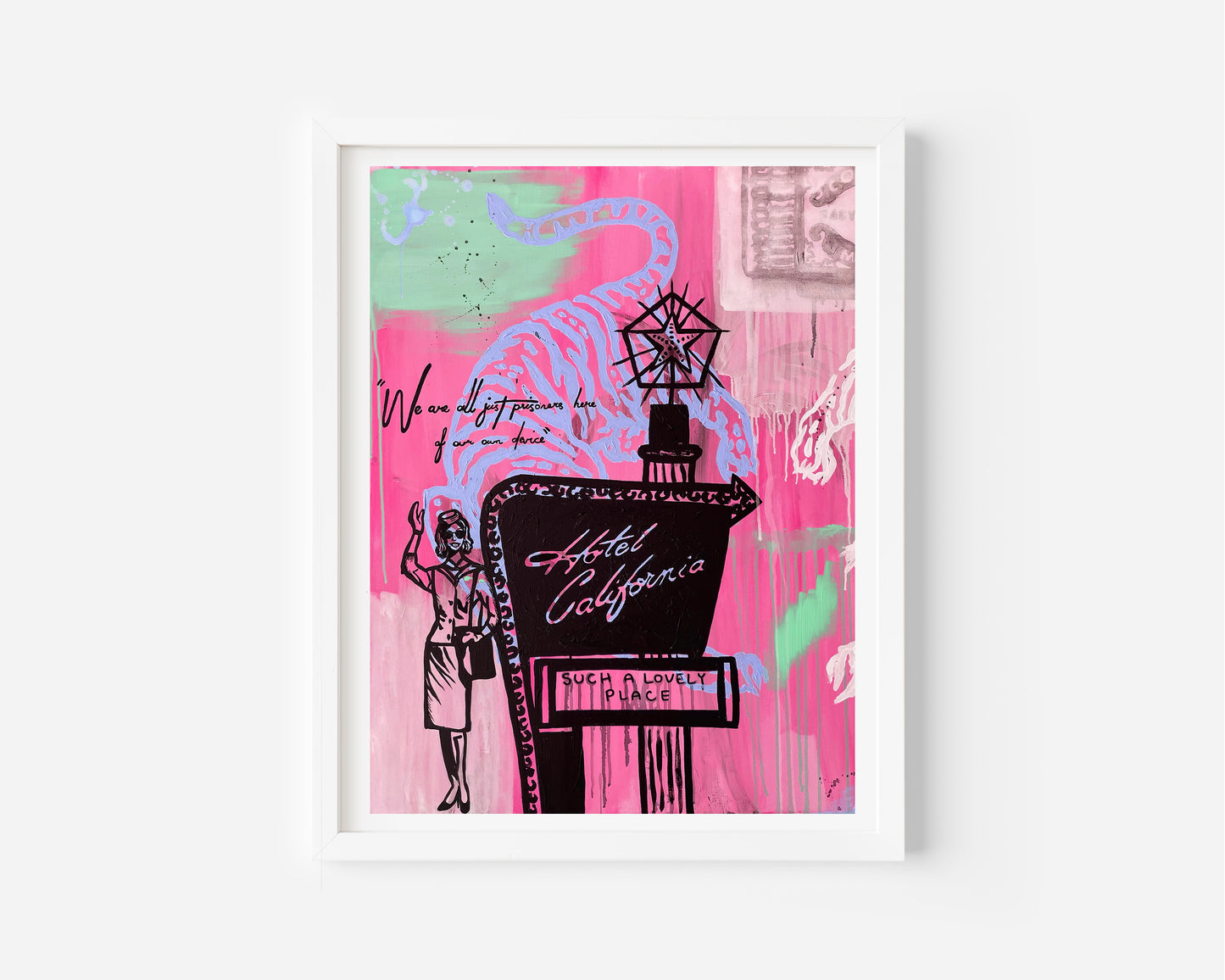 hotel california rosa print