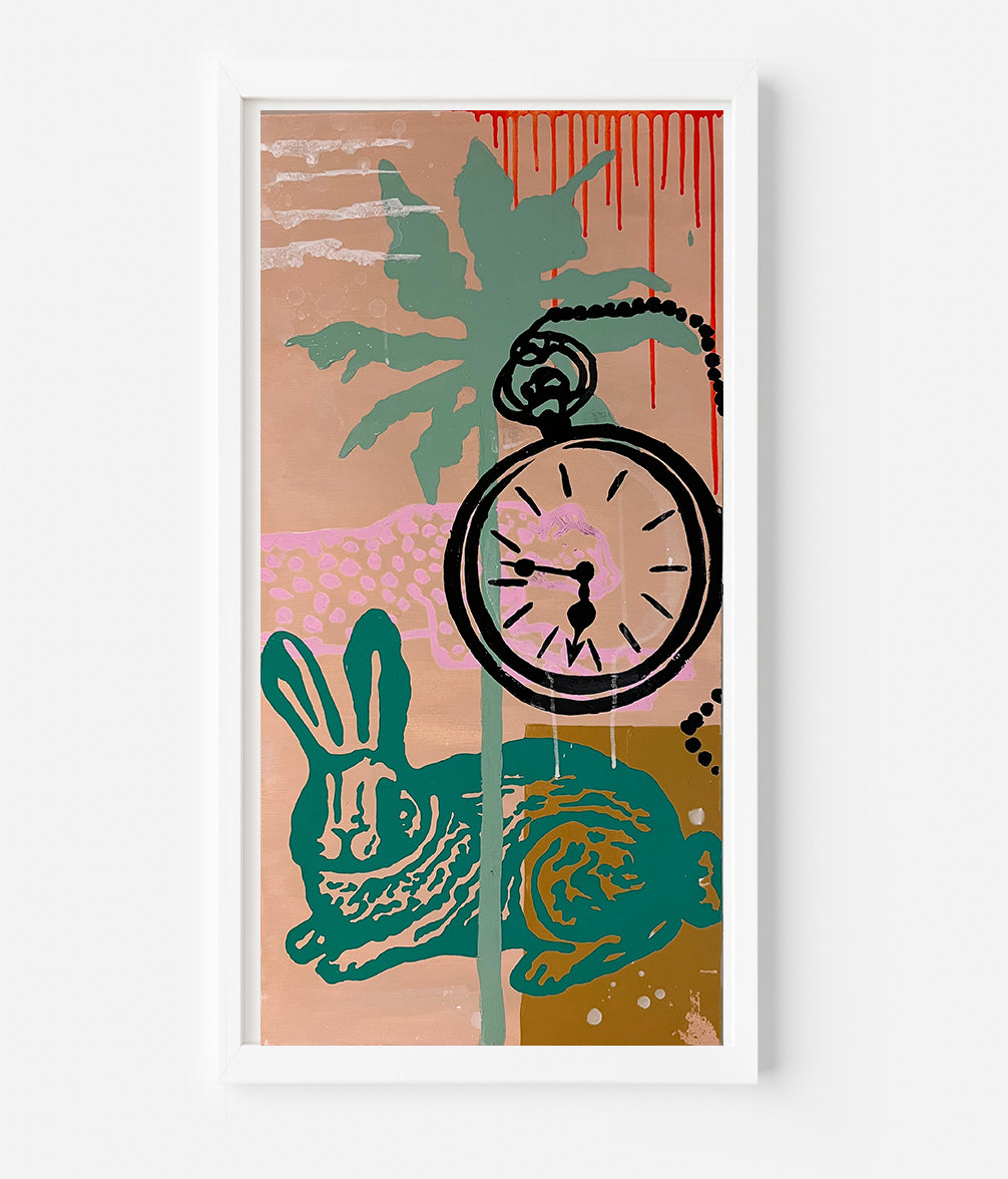 an hour late desert print