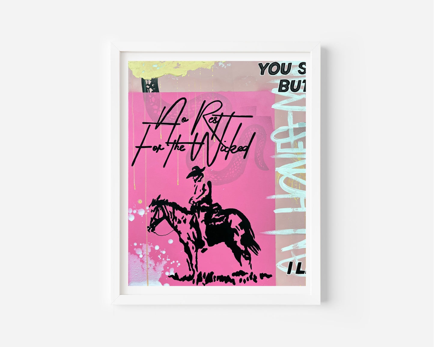 no rest for the wicked pink print